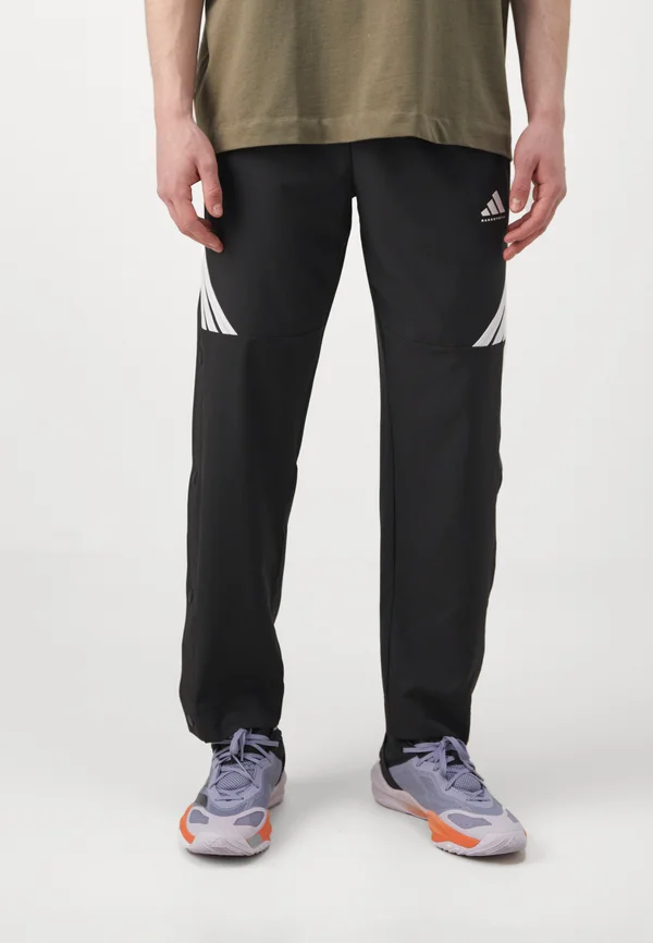 Tracksuit bottoms - black   white
