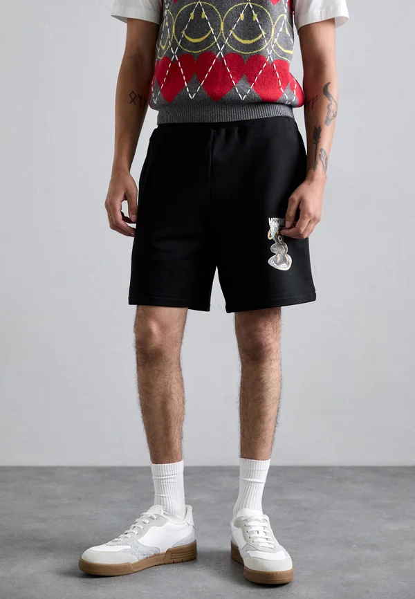 Tracksuit bottoms - multi black