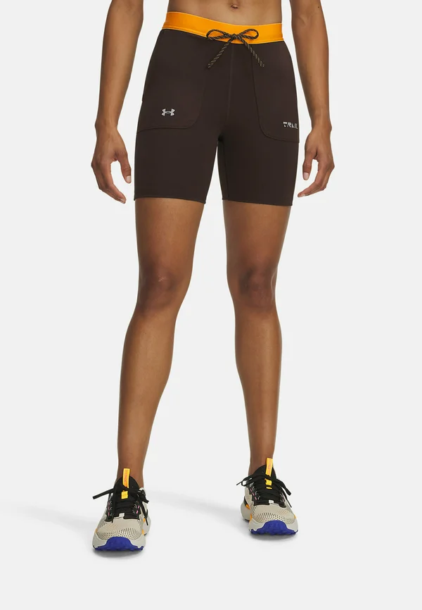 TRAIL RUN FITTED - Short running tights - kona brown