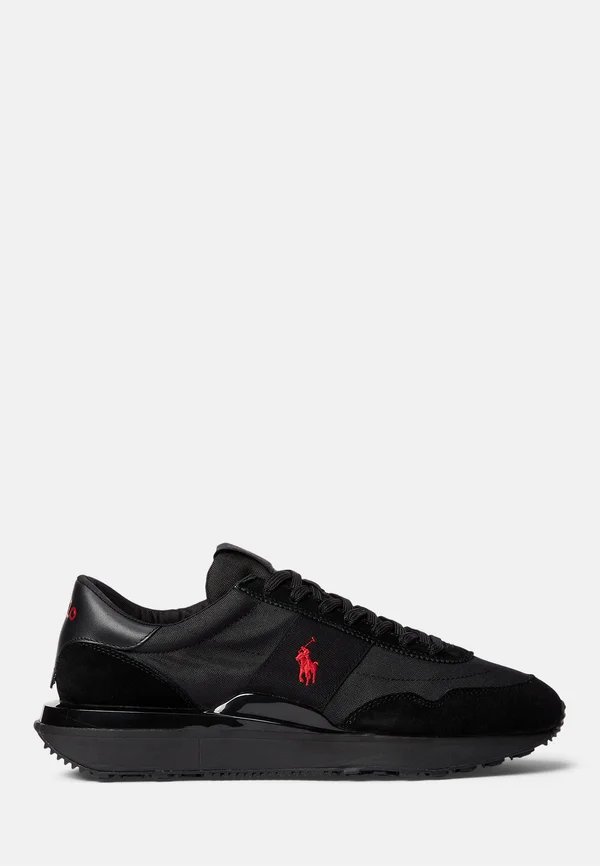 TRAIN 89 SUEDE AND OXFORD TRAINER - Trainers - triple black/red