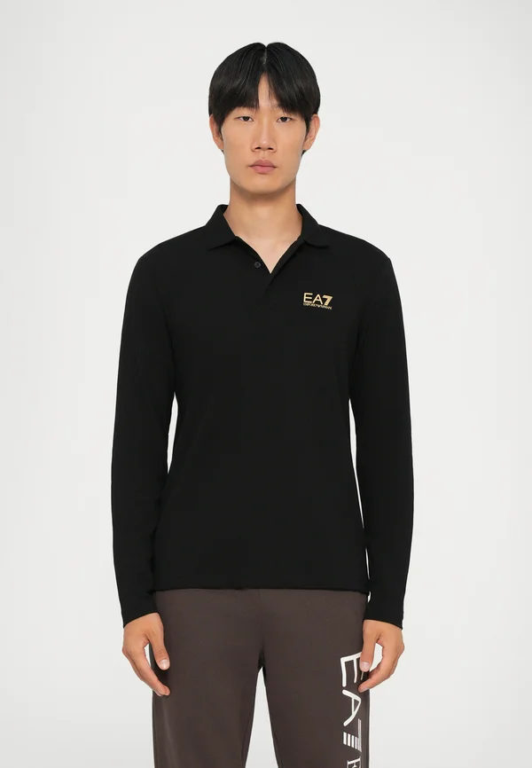 TRAIN CORE - Long sleeved top - black/gold-coloured