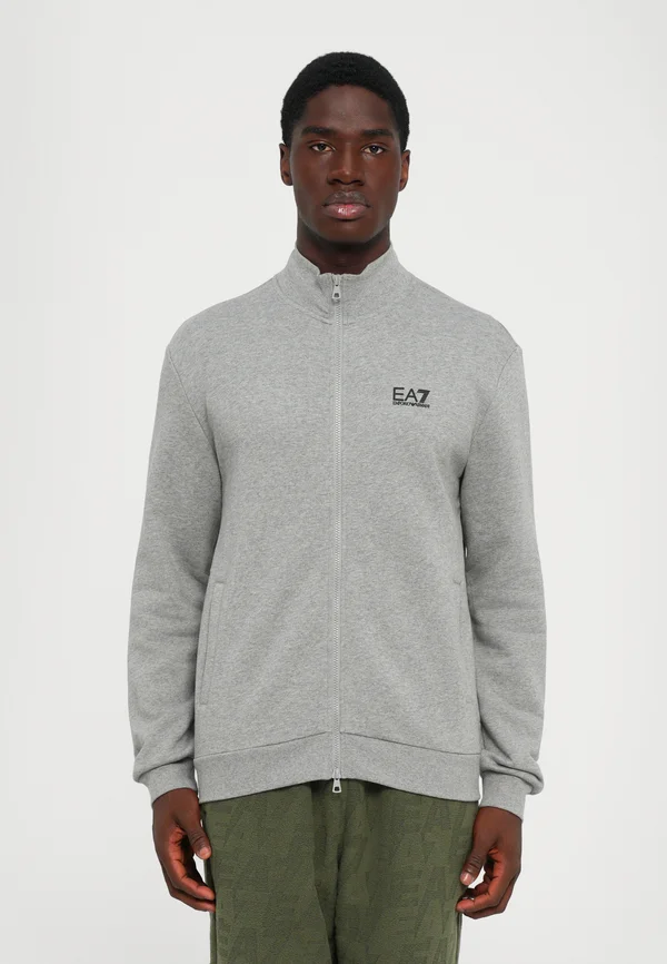 TRAIN CORE - Zip-up sweatshirt - medium grey melange