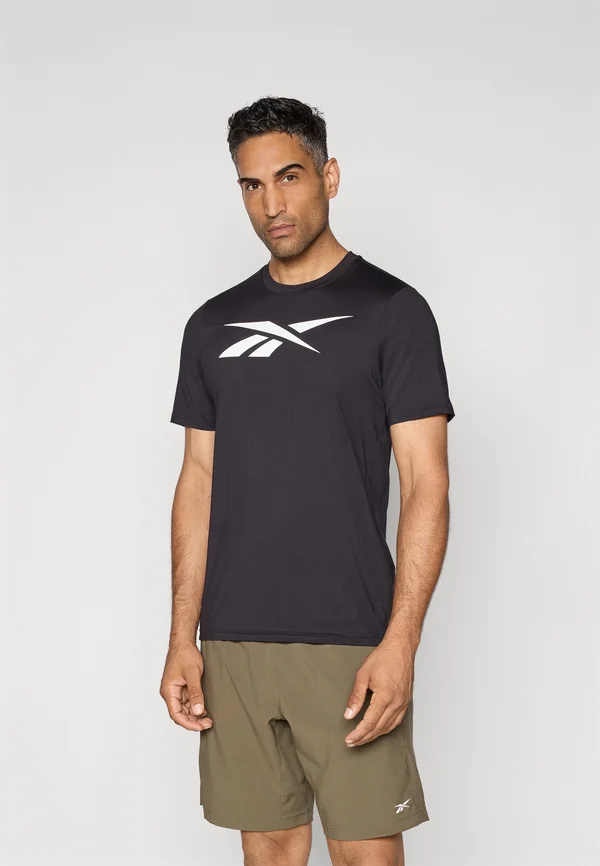 TRAIN LOGO STRETCH TECH - Print T-shirt - black