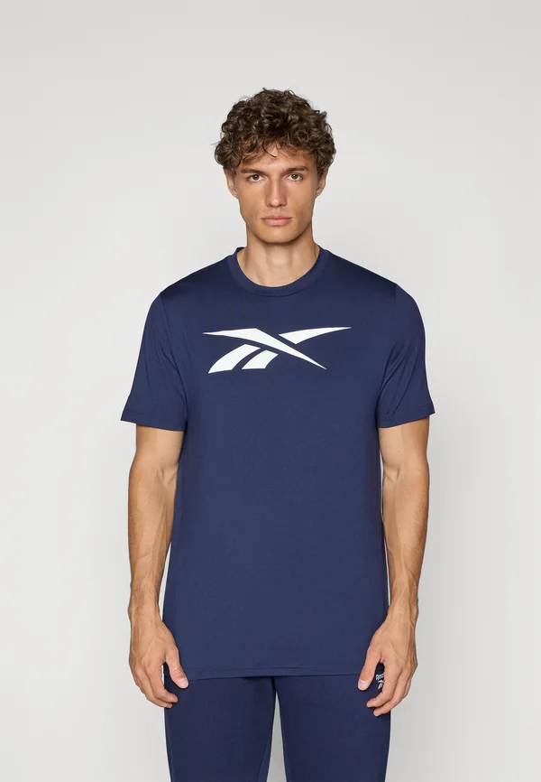 TRAIN LOGO STRETCH TECH - Print T-shirt - vector navy