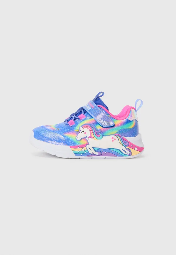 Trainers - blue sparkle/multi-coloured
