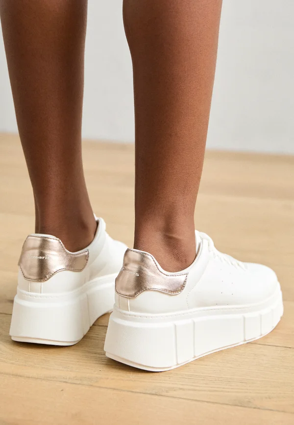 Trainers - white/rose gold