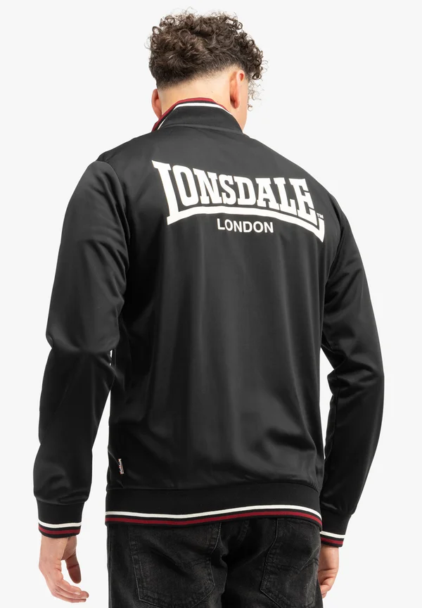 Training jacket - black red ecru