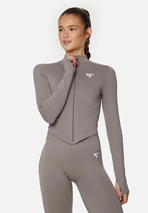 Training jacket - coffee