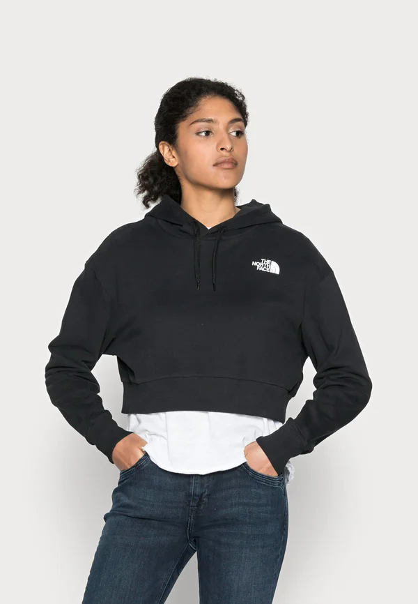 TREND CROP HOODIE - Hoodie - black