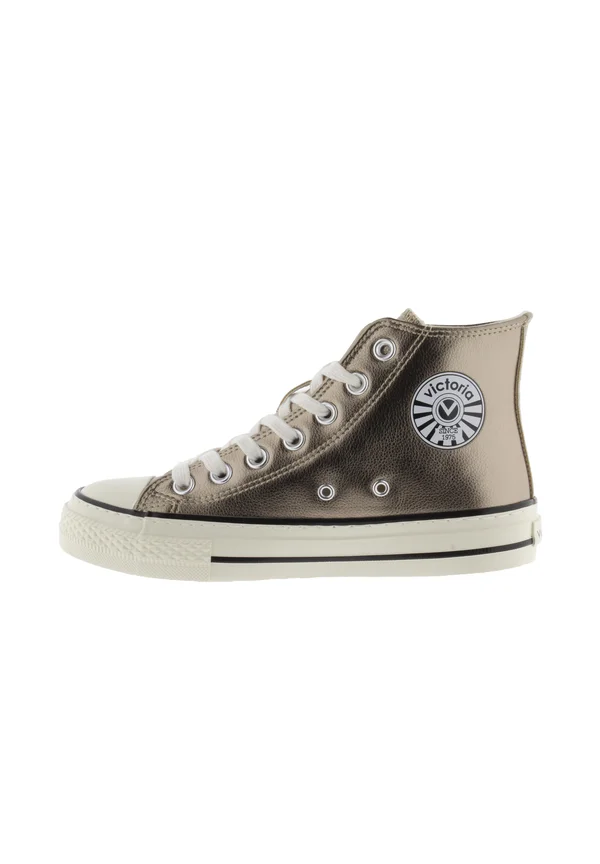 TRIBU EFFECT MID SHINY - High-top trainers - platino