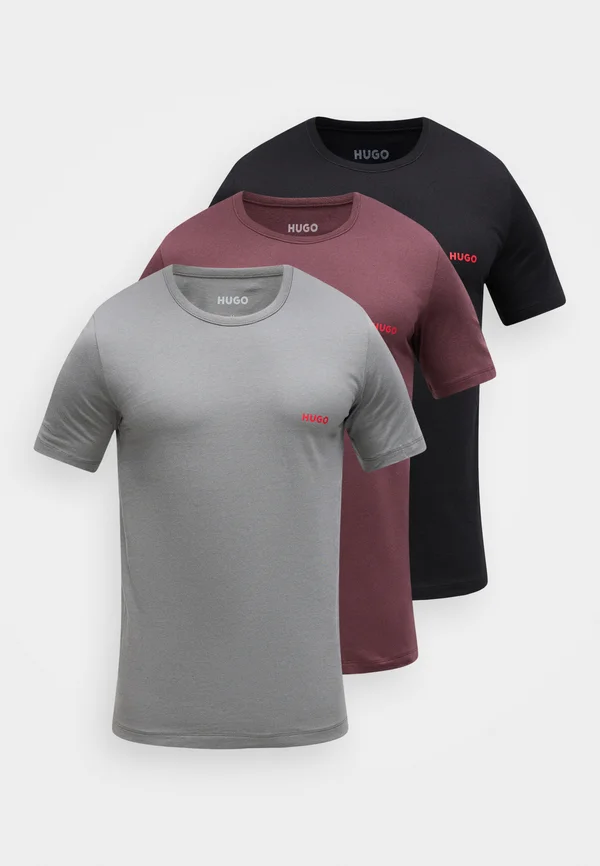 TRIPLET 3 PACK - Undershirt - black/grey/bordeaux