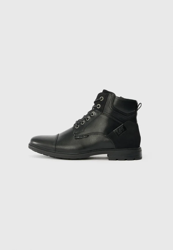 TRISTAN MEN MID - Lace-up ankle boots - triple black