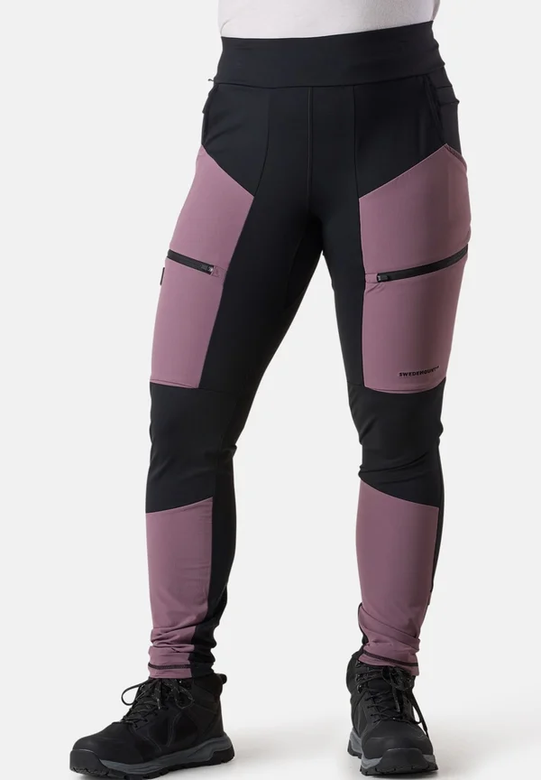 TRONDHEIM TREKKING  - Leggings - dk. mauve black