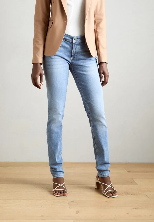 TROUSER MID WAIST REGULAR LENGTH - Slim fit jeans - play with blue wash