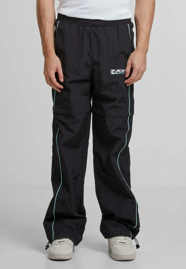 Trousers - black lightblue