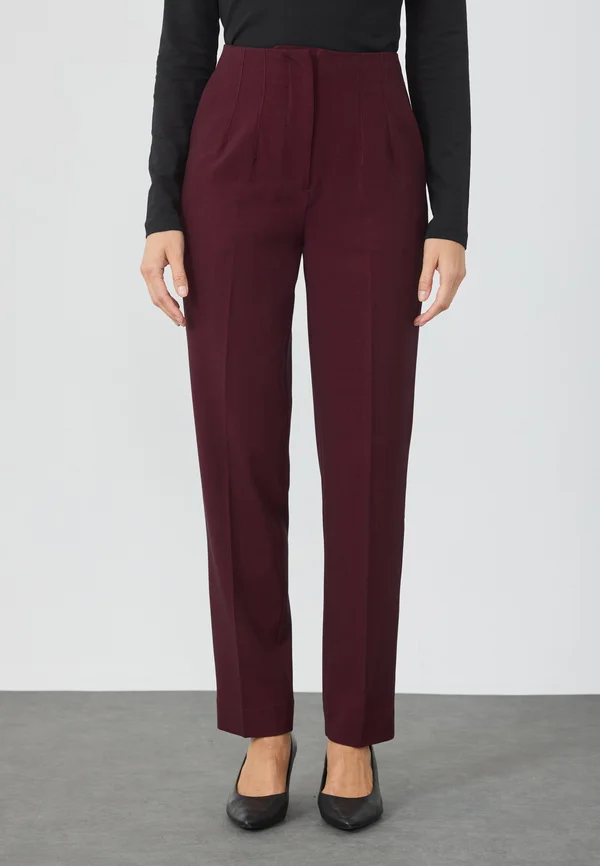 Trousers - bordeaux melange