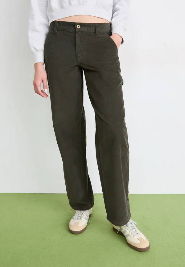 Trousers - olive green