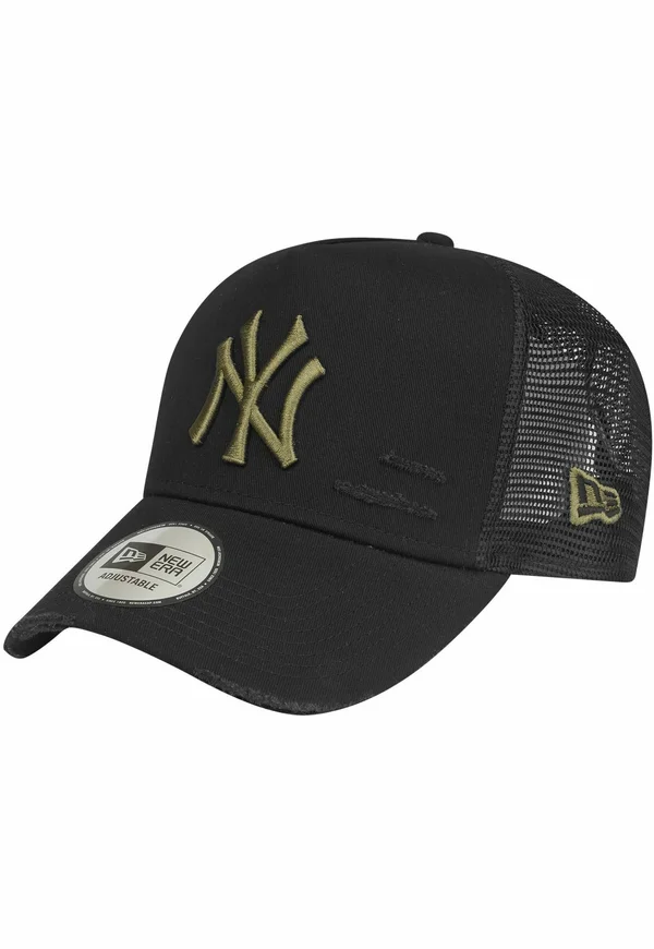 TRUCKER  DISTRESSED NEW YORK YANKEES - Cap - black olive
