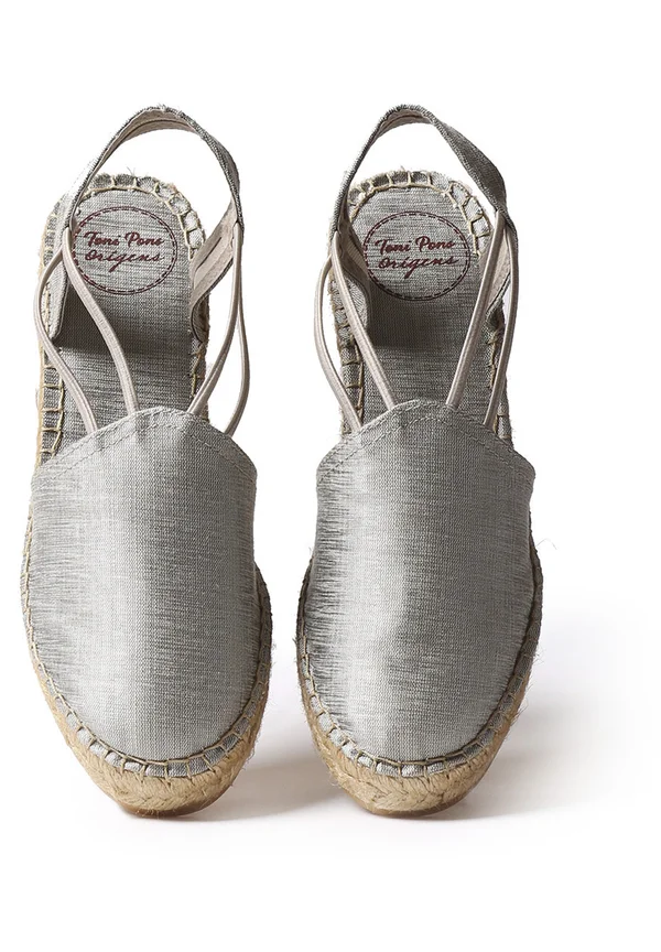 TURIA - Wedge sandals - silver