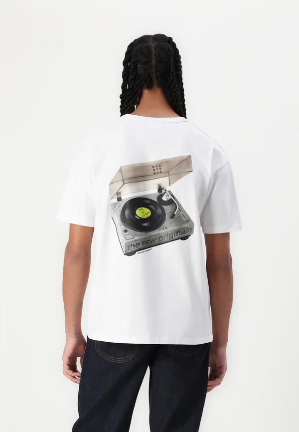 TURNTABLE TEE - Print T-shirt - white