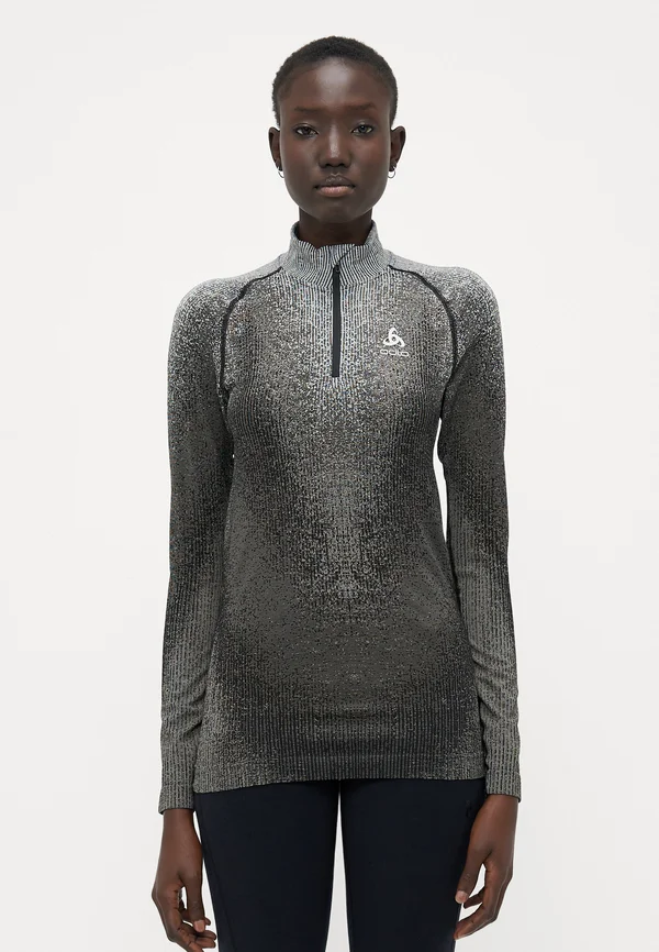 TURTLE NECK HALF ZIP PERFORMANCE WARM - Undershirt - black