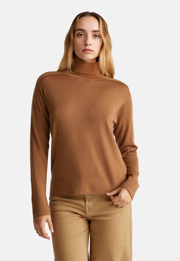 TURTLENECK - Jumper - brown