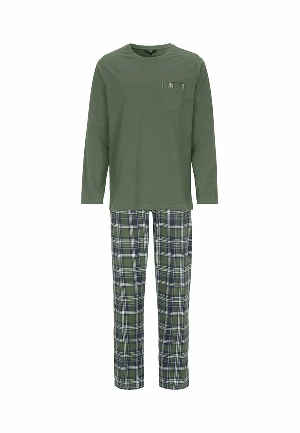 TWO PIECE SET - Pyjama set - dark green checked