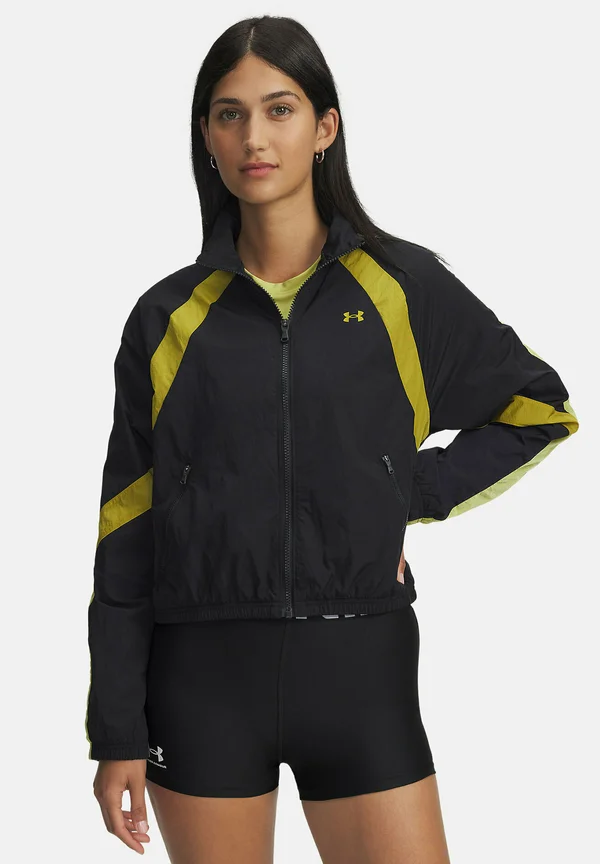 UA ICON CRINKLE  - Training jacket - black