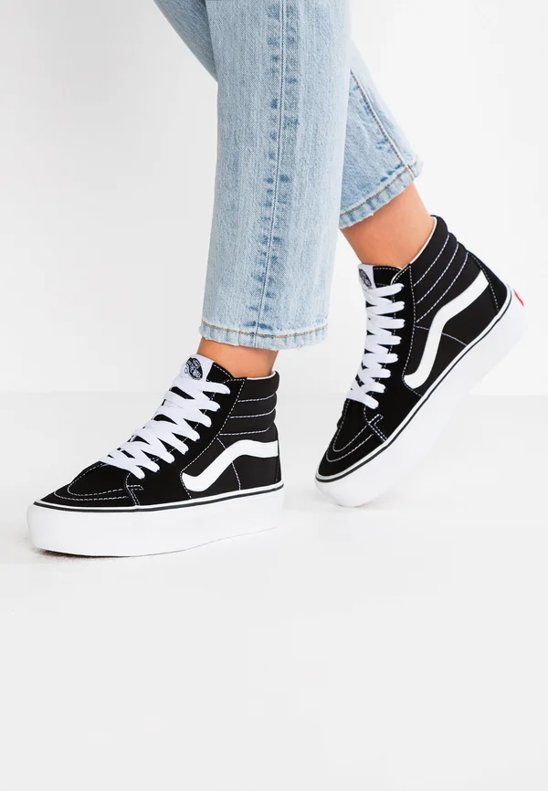 UA SK8-HI PLATFORM 2.0 - High-top trainers - black/true white
