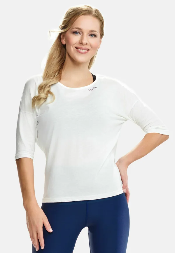 ULTRA LEICHTES - 3/4-ARM - Long sleeved top - vanilla