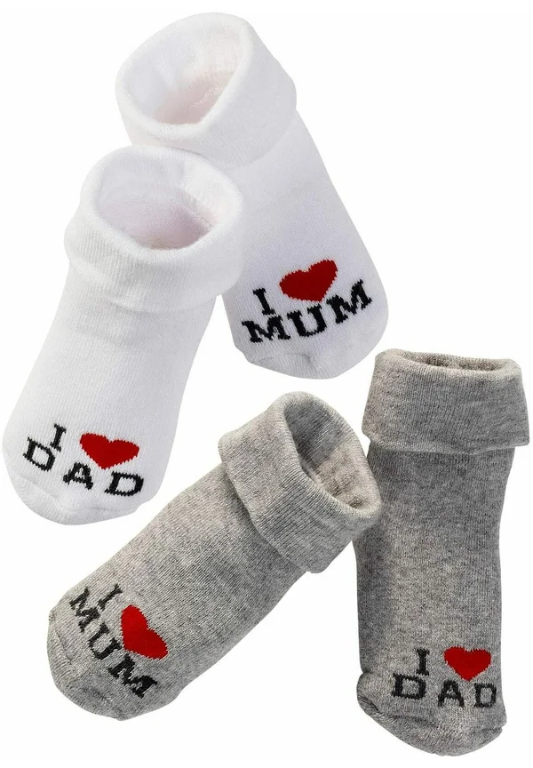 UMSCHLAG 2 PACK - Socks - weiß-grau