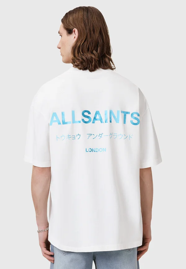 UNDERGROUND CREW - Print T-shirt - ashen white blue