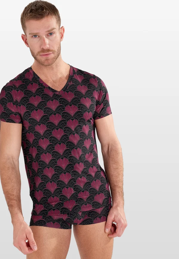 Undershirt - bordeaux print