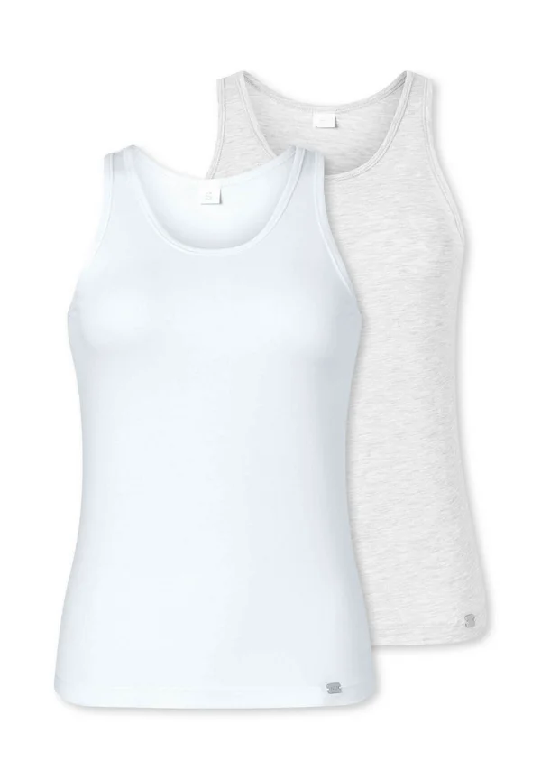 Undershirt - weiß grau