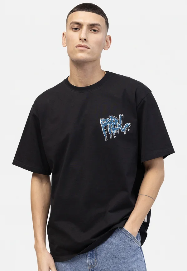 UNISEX TOBIAS - Print T-shirt - black