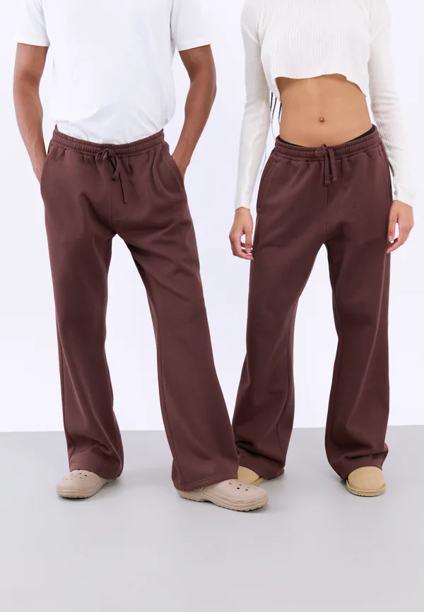 UNISEX - Tracksuit bottoms - deep mahogany