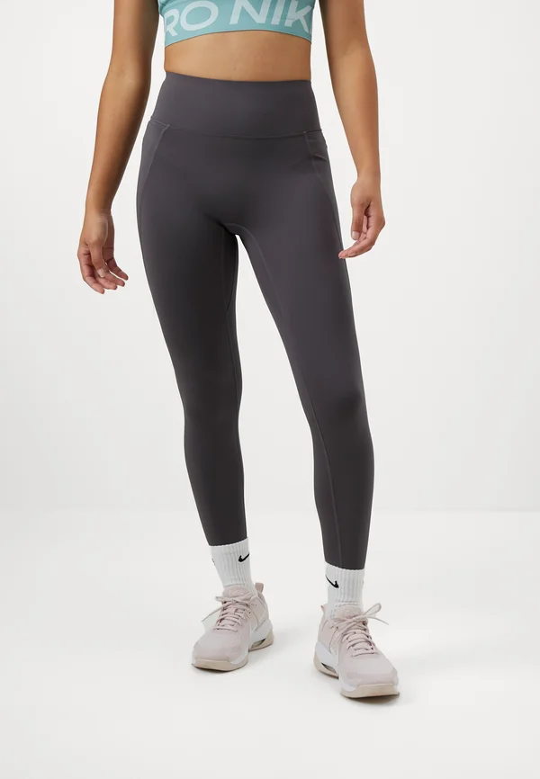 UNIVERSA SEAMLESS FRONT - Leggings - thunder grey thunder grey dark shadow