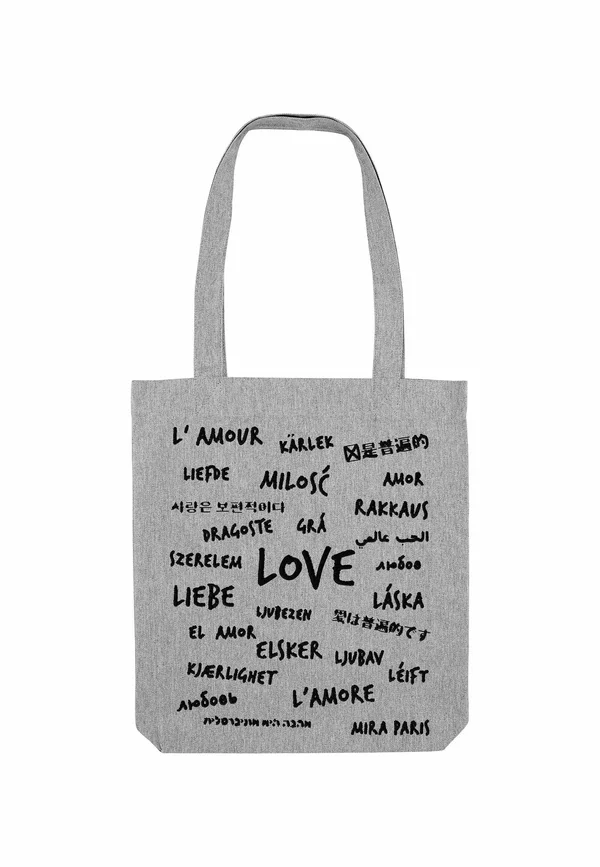 UNIVERSAL LOVE PRINT - Tote bag - mottled grey