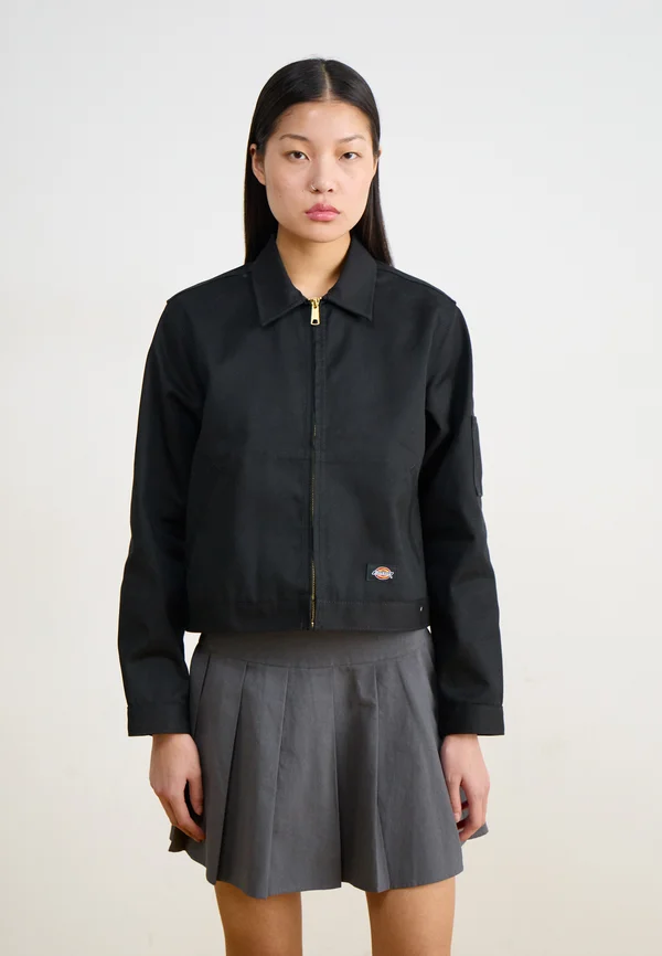 UNLINED CROPPED EISENHOWER JACKET - Summer jacket - black