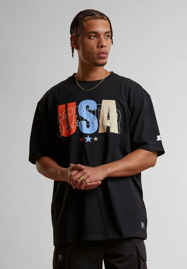 USA - Print T-shirt - black