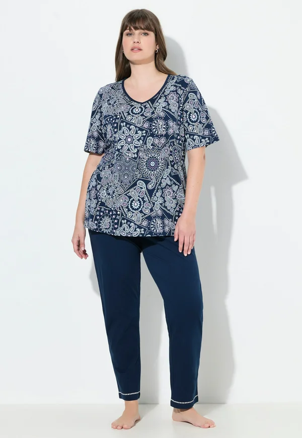 V-AUSSCHNITT  HALBARM SET - Pyjama set - midnight blue