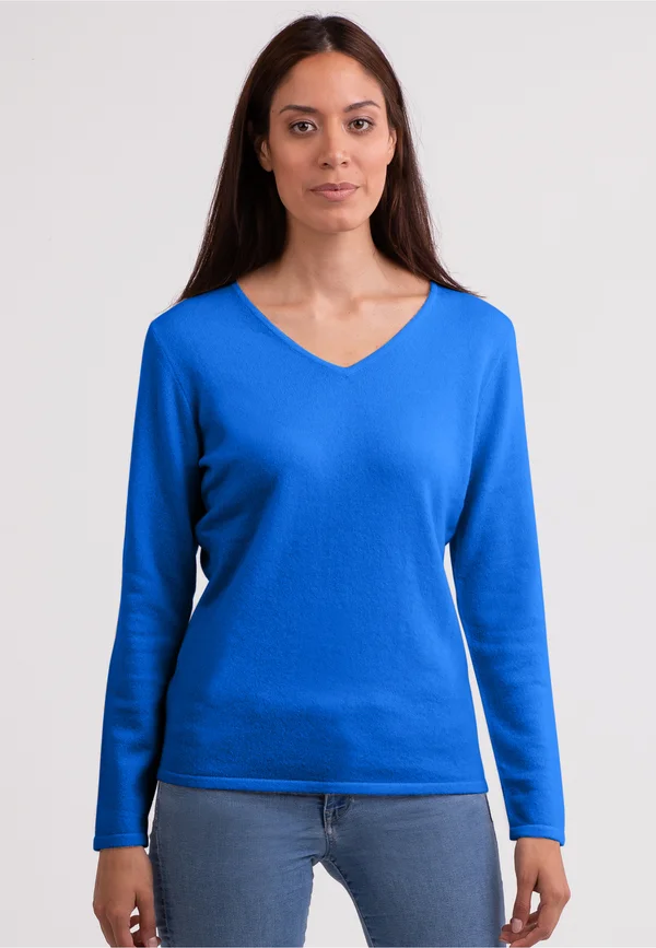 V-AUSSCHNITT  - Jumper - dazzling blau