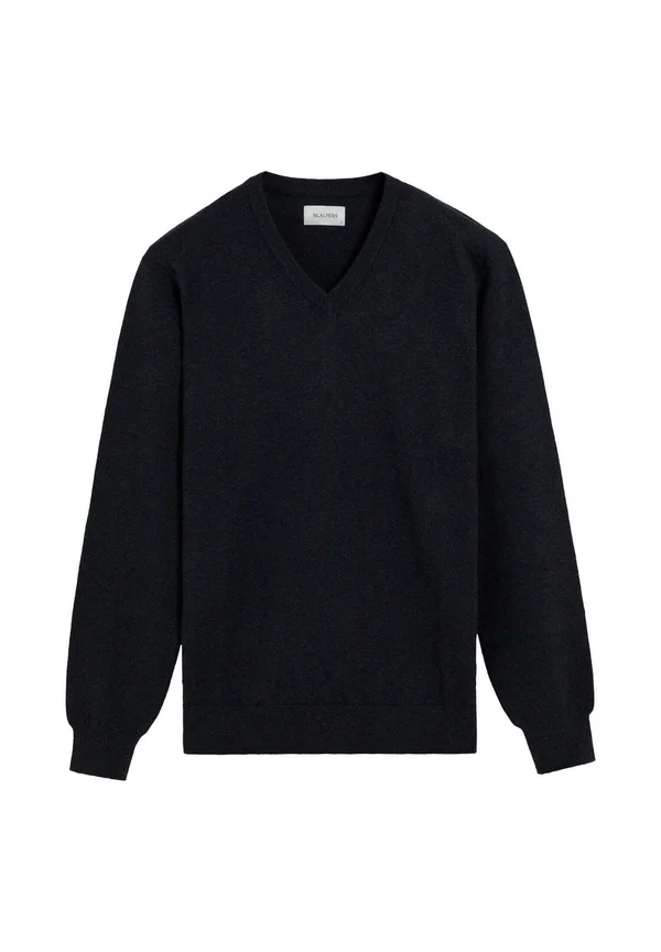 V NECK - Jumper - dark navy