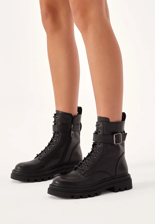 VALERY - Platform ankle boots - black