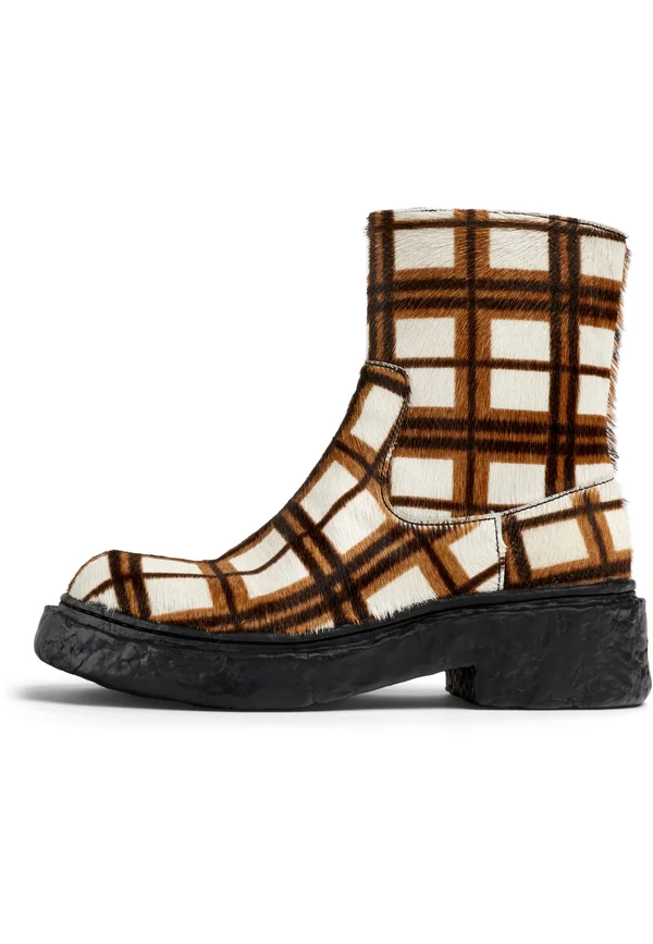 VAMONOS - Platform ankle boots - weiß blau