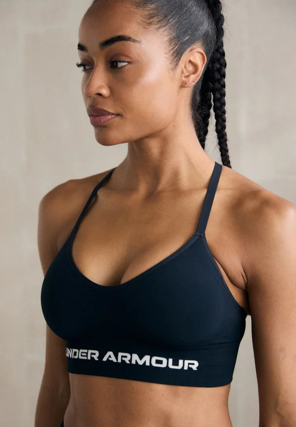 VANISH SEAMLESS LOW - Light support sports bra - black/white