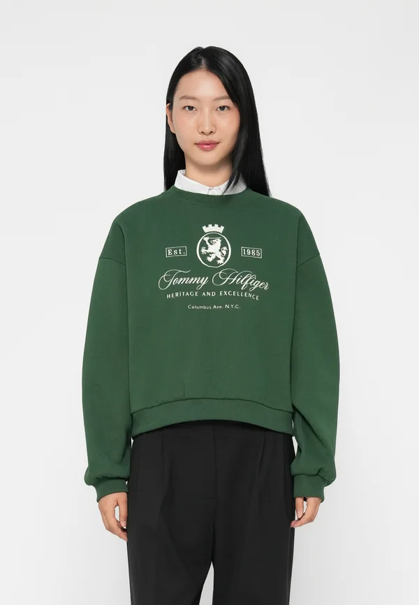 VARSITY CREST - Sweatshirt - deep evergreen
