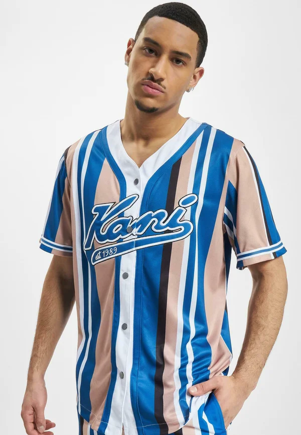VARSITY STRIPED BASEBALL  - Shirt - blue sand white