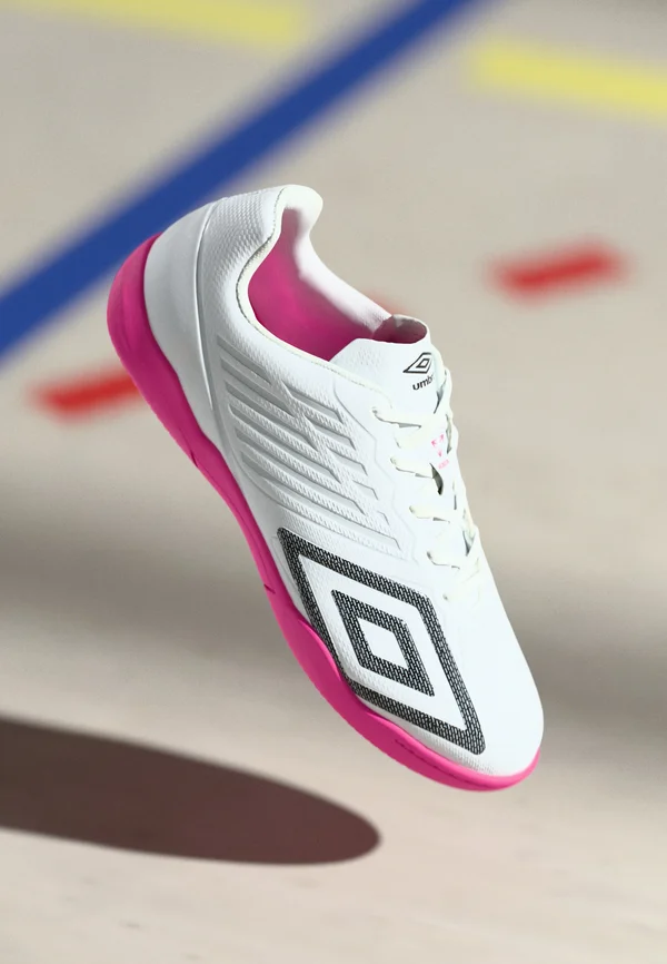 VELOCITA DECIMO SQUAD IC - Indoor football boots - white/black/pink glo