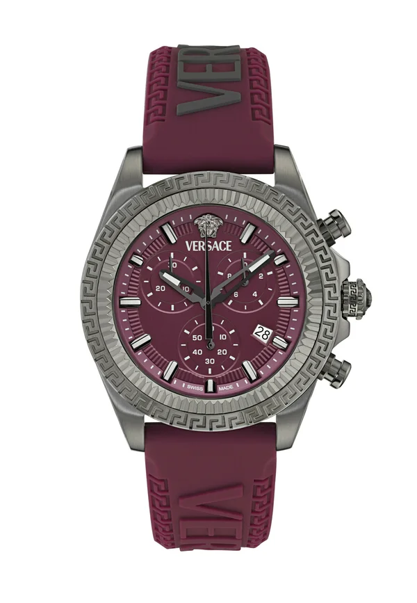 VERSACE FORNAX - Chronograph watch - burgundy and grey